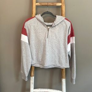 Cropped hoodie sweatshirt
